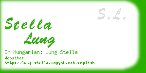 stella lung business card